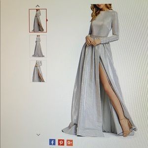 Gorgeous size 12 New without  tags gown silver